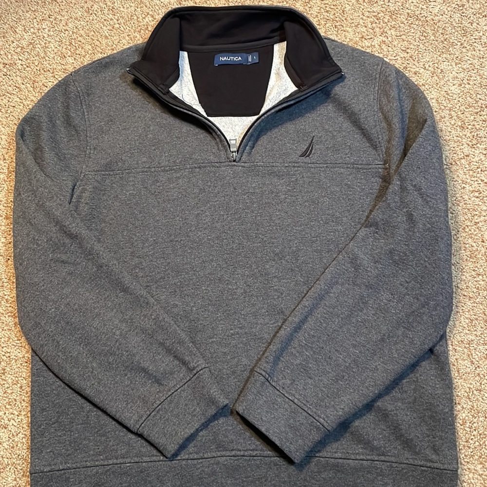 Nautica Gray Warm Long Sleeve Men’s Large